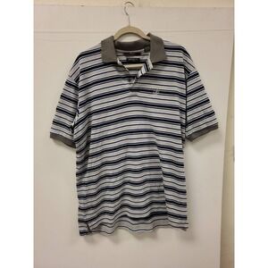 Sean John Polo Shirt Mens L Large Striped Short Sleeve‎ Original Fit Casual Top
